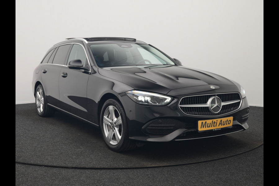 Mercedes-Benz C-Klasse Estate 300 e Avantgarde Plug In Hybrid 313pk Dealer O.H. PHEV | Panodak | 360 Camera | Lederen Sportstoelen & Stuur Verwarmd | Sfeerverlichting | Apple Carplay | Blis | Navigatie | Cruise Control | Virtual | DAB |