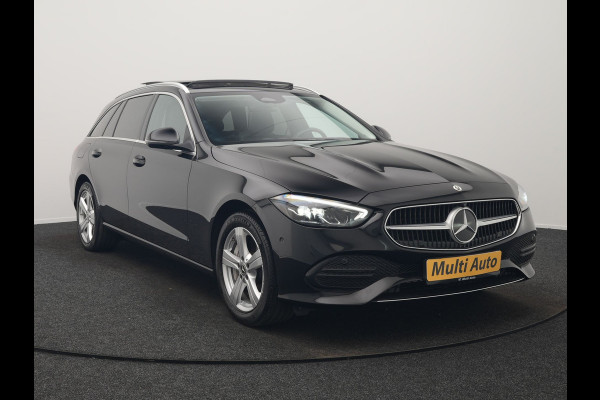Mercedes-Benz C-Klasse Estate 300 e Avantgarde Plug In Hybrid 313pk Dealer O.H. PHEV | Panodak | 360 Camera | Lederen Sportstoelen & Stuur Verwarmd | Sfeerverlichting | Apple Carplay | Blis | Navigatie | Cruise Control | Virtual | DAB |