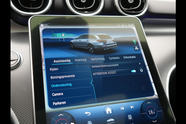 Mercedes-Benz C-Klasse Estate 300 e Avantgarde Plug In Hybrid 313pk Dealer O.H. PHEV | Panodak | 360 Camera | Lederen Sportstoelen & Stuur Verwarmd | Sfeerverlichting | Apple Carplay | Blis | Navigatie | Cruise Control | Virtual | DAB |