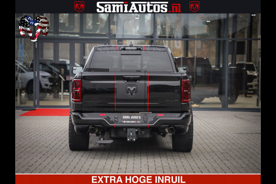 Dodge Ram 1500 Limited Night H.O 540HP 706Nm | Massage + Full Option | De Meest Luxe en Volle Pick-Up in zijn Klasse | Comfortabele Dubbele Cabine met Royale 5 Zitplaatsen | BPM vrij | Nu Leverbaar uit Voorraad | Voorraad Nr 2334 - 5409