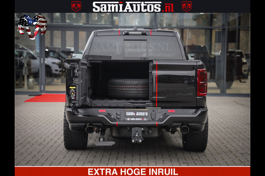 Dodge Ram 1500 Limited Night H.O 540HP 706Nm | Massage + Full Option | De Meest Luxe en Volle Pick-Up in zijn Klasse | Comfortabele Dubbele Cabine met Royale 5 Zitplaatsen | BPM vrij | Nu Leverbaar uit Voorraad | Voorraad Nr 2334 - 5409