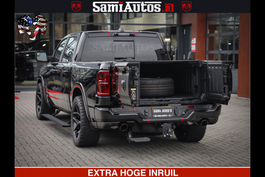 Dodge Ram 1500 Limited Night H.O 540HP 706Nm | Massage + Full Option | De Meest Luxe en Volle Pick-Up in zijn Klasse | Comfortabele Dubbele Cabine met Royale 5 Zitplaatsen | BPM vrij | Nu Leverbaar uit Voorraad | Voorraad Nr 2334 - 5409