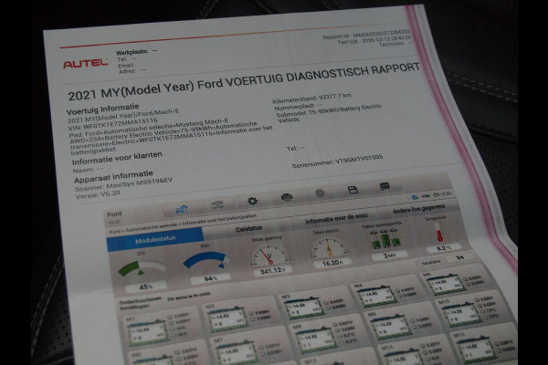 Ford Mustang Mach-E Extended RWD 98 kWh | SOH 94% | Panoramadak | Bang & Olufsen | 360 Camera | Apple Carplay |