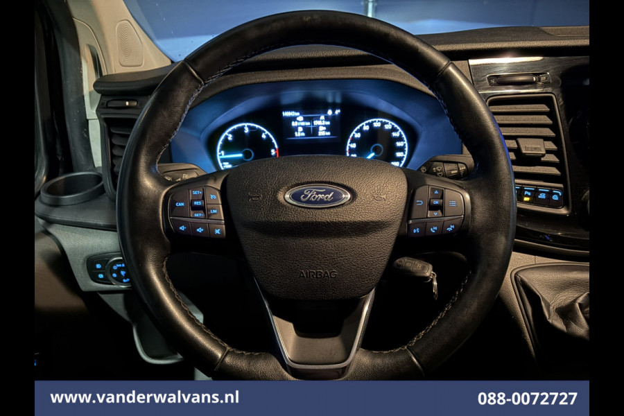 Ford Transit Custom 2.0 TDCI 131pk L2H1 Trail Edition Euro6 Airco | Imperiaal | Camera | Navigatie | 2800kg Trekhaak | LED Apple Carplay, Cruisecontrol, Stoelverwarming, Verwarmde voorruit, Leder, LM velgen, Parkeersensoren, Bijrijdersbank