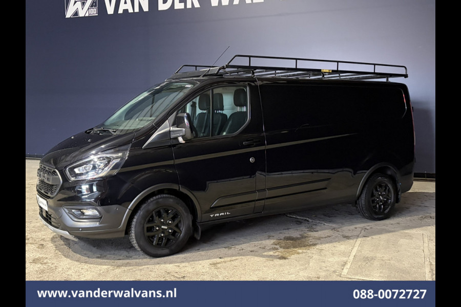 Ford Transit Custom 2.0 TDCI 131pk L2H1 Trail Edition Euro6 Airco | Imperiaal | Camera | Navigatie | 2800kg Trekhaak | LED Apple Carplay, Cruisecontrol, Stoelverwarming, Verwarmde voorruit, Leder, LM velgen, Parkeersensoren, Bijrijdersbank