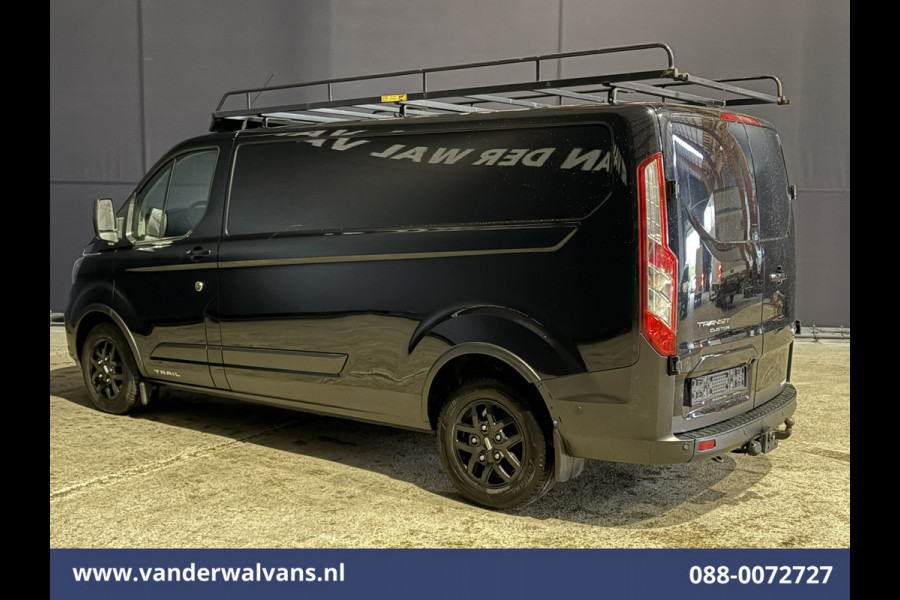Ford Transit Custom 2.0 TDCI 131pk L2H1 Trail Edition Euro6 Airco | Imperiaal | Camera | Navigatie | 2800kg Trekhaak | LED Apple Carplay, Cruisecontrol, Stoelverwarming, Verwarmde voorruit, Leder, LM velgen, Parkeersensoren, Bijrijdersbank