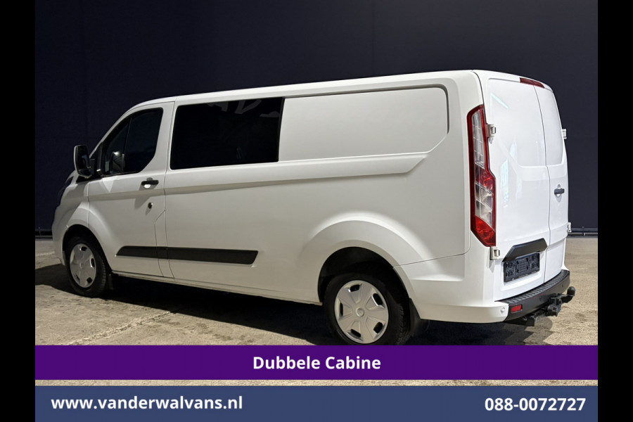 Ford Transit Custom 2.0 TDCI 130pk Automaat L2H1 Dubbele Cabine Inrichting Euro6 Airco | 5-Zits | Navigatie | LED Cruisecontrol, Stoelverwarming, Verwarmde Voorruit, Trekhaak, Parkeersensoren