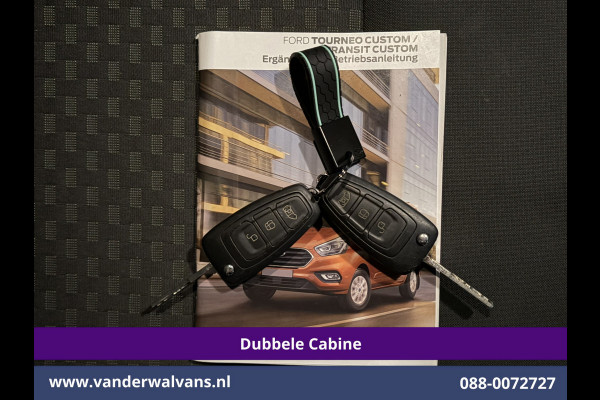 Ford Transit Custom 2.0 TDCI 130pk Automaat L2H1 Dubbele Cabine Inrichting Euro6 Airco | 5-Zits | Navigatie | LED Cruisecontrol, Stoelverwarming, Verwarmde Voorruit, Trekhaak, Parkeersensoren