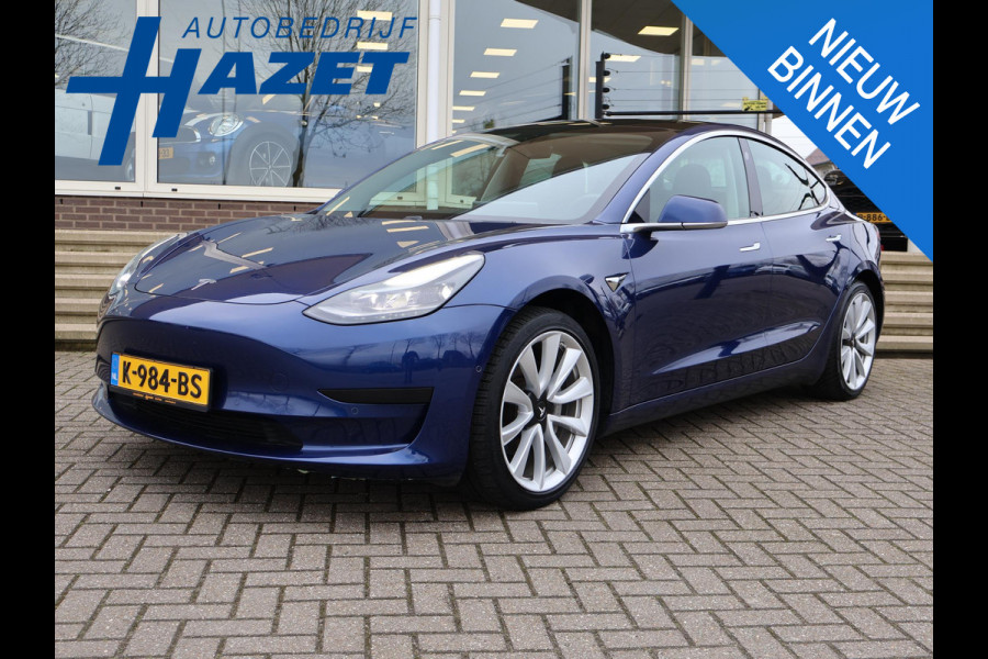 Tesla Model 3 60 kWh RWD *BTW* + AFN. TREKHAAK | LEDER | AUTOPILOT | PANORAMA | 3 CAMERA'S