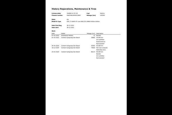 Kia Ev6 GT-Line 77.4 kWh|96% SOH|FULL OPTION|PANO|STOELVERW+VENT|STUURVERW.|360+3D CAMERA|CARPLAY|ACC|INCL.BTW|1e EIG.|NL-AUTO|