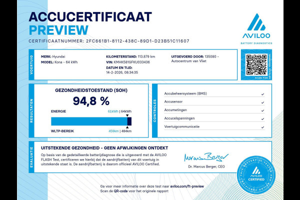 Hyundai Kona EV Premium 64 kWh | SOH 94,8% | Stoelverwarming/ventilatie | Navi | Clima | Cruise |