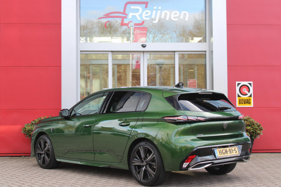 Peugeot 308 1.6 Plug-in Hybrid 225PK GT | ELEKTRISCH BEDIENBARE BESTUURDERSSTOEL MET GEHEUGENFUNCTIE | VOORSTOELEN MET VERWARMING EN MASSAGE FUNCTIE | 360° CAMERA | PARKEERSENSOREN VOOR + ACHTER | NAVIGATIE | DRAADLOZE APPLE CARPLAY/ANDROID AUTO | DAB+ RADIO | DODEHOEK DETECTIE | ADAPTIVE CRUISE CONTROL | KEYLESS ENTRY/START | 18" LICHTEMETALEN VELGEN |