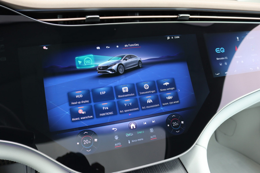 Mercedes-Benz EQS 450+ AMG Line 118 kWh | Facelift | Hyperscreen | Airmatic | Achterasbesturing | Distronic+ | HUD | Verwarmd Stuurwiel | Massage | Stoelventilatie | Digital Light | Panoramadak | Trekhaak |