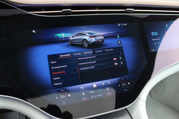 Mercedes-Benz EQS 450+ AMG Line 118 kWh | Facelift | Hyperscreen | Airmatic | Achterasbesturing | Distronic+ | HUD | Verwarmd Stuurwiel | Massage | Stoelventilatie | Digital Light | Panoramadak | Trekhaak |