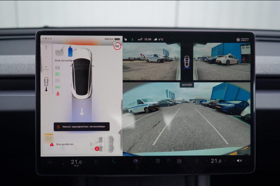 Tesla Model 3 RWD 60 kWh / Nieuw! / Incl. BTW / Pano / Stuurverw. / Elek. Klep / 360 camera / Pearl White Metallic