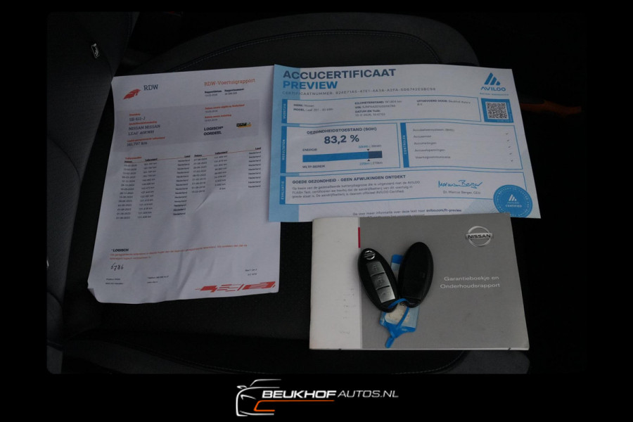 Nissan Leaf Tekna 40 kWh Leer 360Cam Bose Audio Navigatie