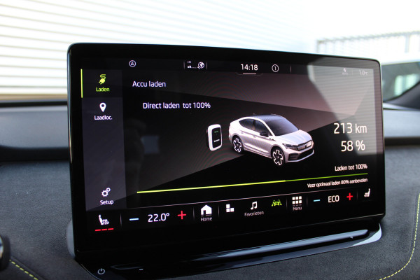 Škoda ENYAQ Coupé iV 80 RS | BTW-Auto | Panoramadak | Trekhaak | BLIS | Stoelverwarming