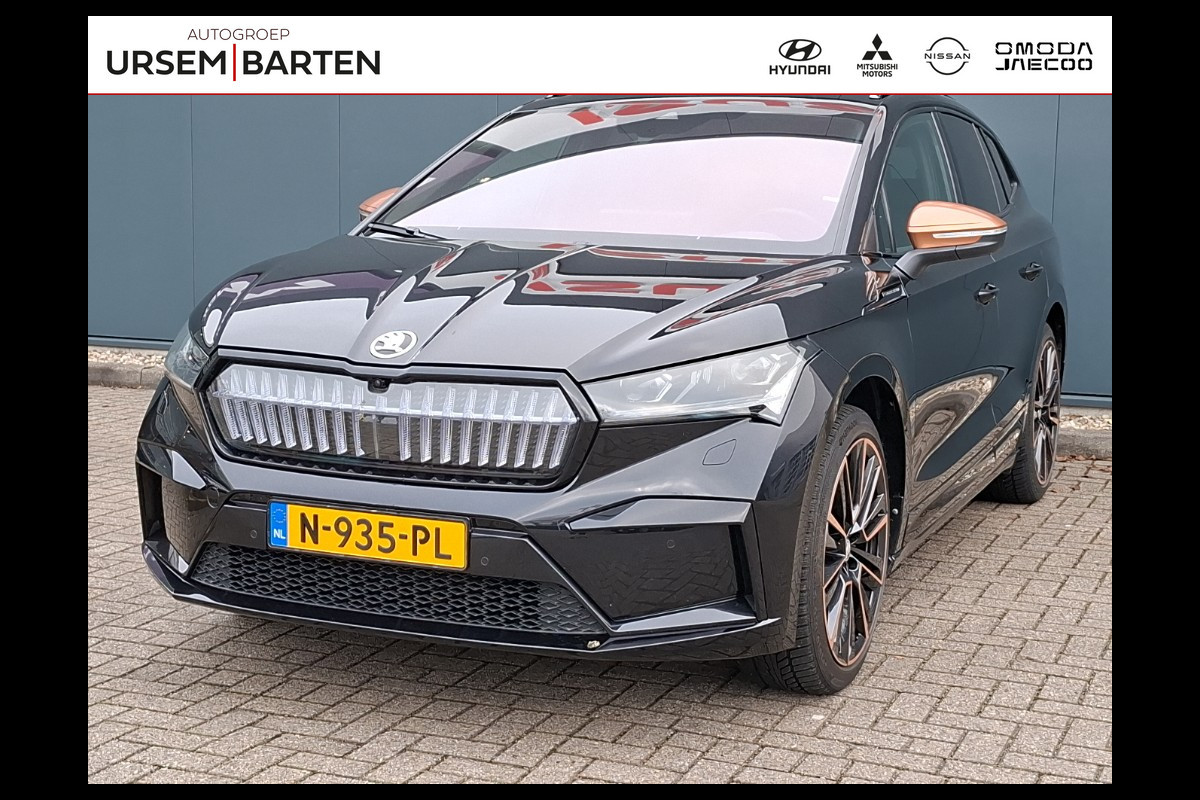 Škoda ENYAQ iV 60 Founders Edition Black | 21 inch | Panaromadak | Lederen bekleding