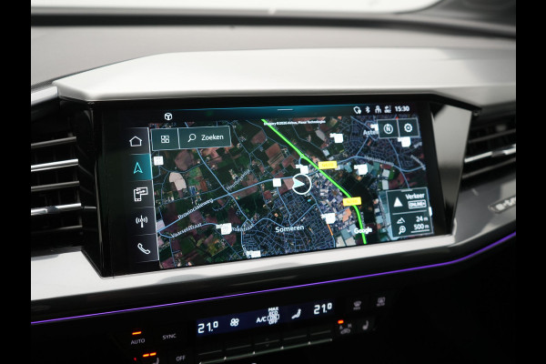 Audi Q4 Sportback e-tron 40 S edition 204pk Dealer O.H. | Panodak | Adaptive Cruise | Lederen Sportstoelen Verwarmd | Head Up | Matrix LED | Camera | Keyless | Sfeerverlichting | Apple Carplay | S Line Interieur |