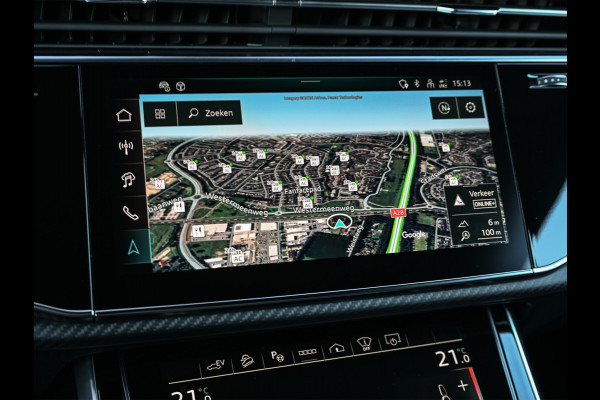 Audi Q8 60 TFSI e quattro Pro Line S 490pk Competition | Nardo Grey Exclusive | B&O Sound | Panoramadak | Soft-Close | Ambiance Interieur | S-Seats | 360 Camera | Adaptive Cruise | Trekhaak