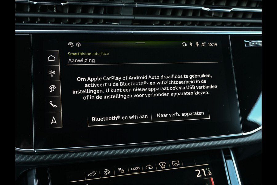 Audi Q8 60 TFSI e quattro Pro Line S 490pk Competition | Nardo Grey Exclusive | B&O Sound | Panoramadak | Soft-Close | Ambiance Interieur | S-Seats | 360 Camera | Adaptive Cruise | Trekhaak