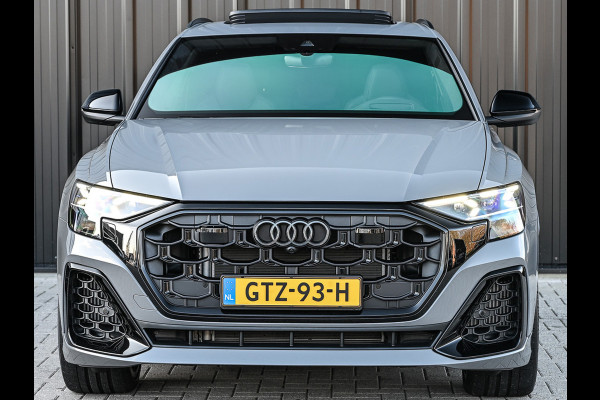 Audi Q8 60 TFSI e quattro Pro Line S 490pk Competition | Nardo Grey Exclusive | B&O Sound | Panoramadak | Soft-Close | Ambiance Interieur | S-Seats | 360 Camera | Adaptive Cruise | Trekhaak