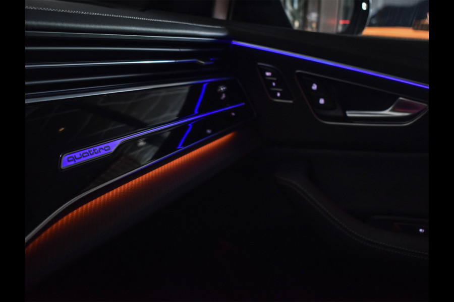 Audi Q8 60 TFSI e quattro Pro Line S 490pk Competition | Nardo Grey Exclusive | B&O Sound | Panoramadak | Soft-Close | Ambiance Interieur | S-Seats | 360 Camera | Adaptive Cruise | Trekhaak