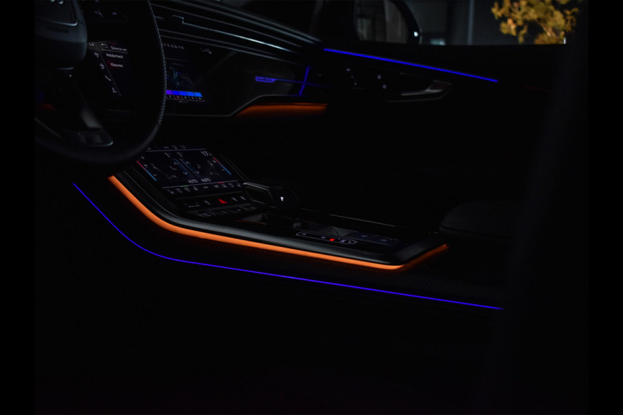 Audi Q8 60 TFSI e quattro Pro Line S 490pk Competition | Nardo Grey Exclusive | B&O Sound | Panoramadak | Soft-Close | Ambiance Interieur | S-Seats | 360 Camera | Adaptive Cruise | Trekhaak