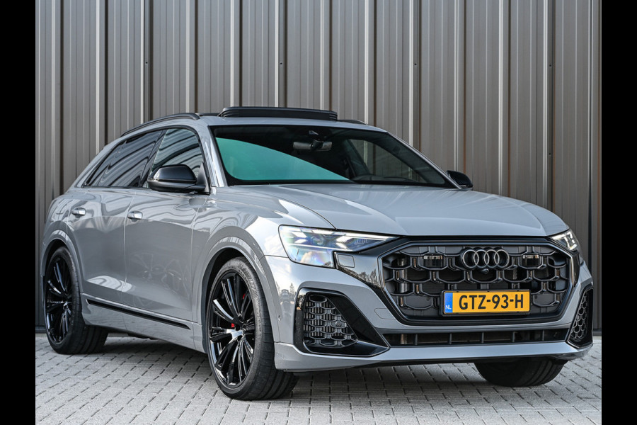Audi Q8 60 TFSI e quattro Pro Line S 490pk Competition | Nardo Grey Exclusive | B&O Sound | Panoramadak | Soft-Close | Ambiance Interieur | S-Seats | 360 Camera | Adaptive Cruise | Trekhaak