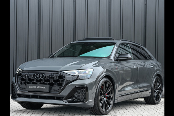 Audi Q8 60 TFSI e quattro | Audi Exclusive | B&O Advanced | S-seats met massage | Soft close | Adaptive cruise | Carbon inleg | Ambiance interieur | 360 camera | Verwarmbaar stuurwiel | Trekhaak
