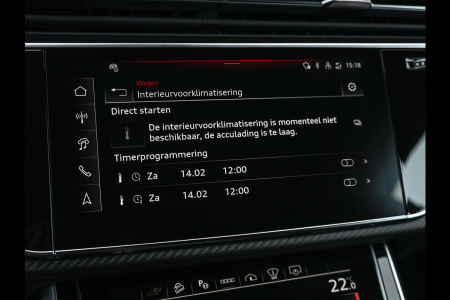 Audi Q8 60 TFSI e quattro | Audi Exclusive | B&O Advanced | S-seats met massage | Soft close | Adaptive cruise | Carbon inleg | Ambiance interieur | 360 camera | Verwarmbaar stuurwiel | Trekhaak