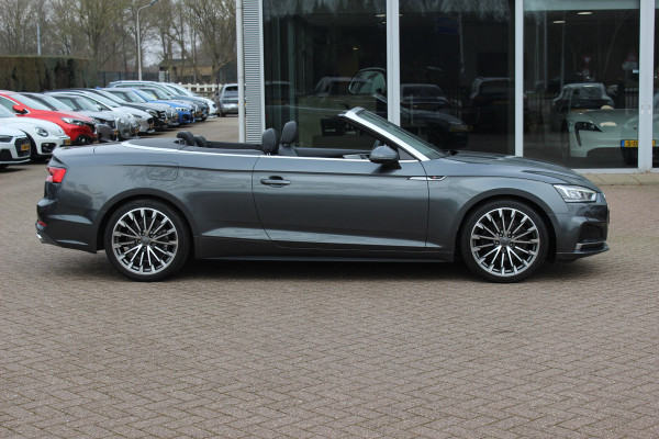Audi A5 Cabriolet 2.0 TFSI Launch Edition / Trekhaak / Leder / Nekverwarming / Navigatie / Parkeerhulp V+A / 19'' / Windscherm / Stoelverwarming / Cruise Control