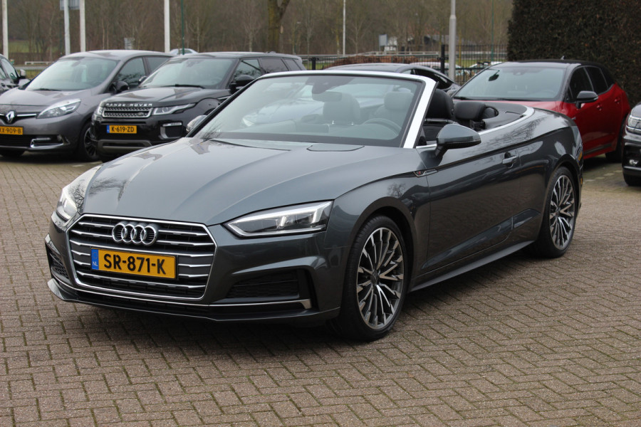Audi A5 Cabriolet 2.0 TFSI Launch Edition / Trekhaak / Leder / Nekverwarming / Navigatie / Parkeerhulp V+A / 19'' / Windscherm / Stoelverwarming / Cruise Control