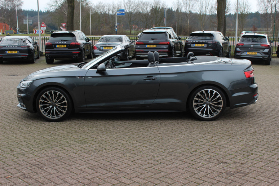 Audi A5 Cabriolet 2.0 TFSI Launch Edition / Trekhaak / Leder / Nekverwarming / Navigatie / Parkeerhulp V+A / 19'' / Windscherm / Stoelverwarming / Cruise Control