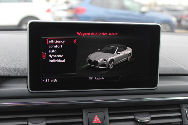 Audi A5 Cabriolet 2.0 TFSI Launch Edition / Trekhaak / Leder / Nekverwarming / Navigatie / Parkeerhulp V+A / 19'' / Windscherm / Stoelverwarming / Cruise Control