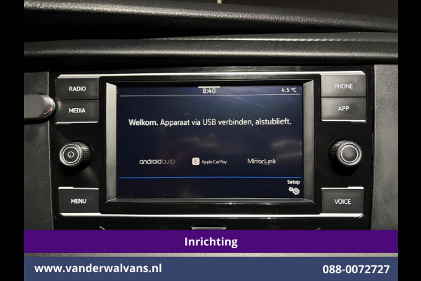Volkswagen Transporter 2.0 TDI L2H1 Inrichting Euro6 Airco | Omvormer | Camera | Apple Carplay | Trekhaak | Cruisecontrol Android Auto, Parkeersensoren