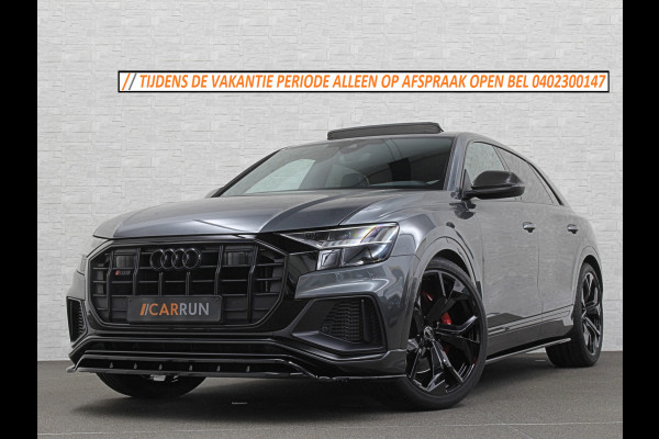 Audi Q8 SQ8 4.0 V8 | RS-Stoelen | Panorama | Massage | Ventilatie | 23'' | B&O Sound | Trekhaak | Bovag Garantie | Carbon | Luchtvering | Black-Optic | Nw.Pr, 220733,=  | Memory | Leder | Matrix-LED | Carplay | 57800,= ex bpm en btw export | BTW Auto 81300,= ex btw.