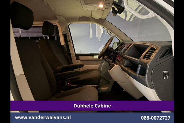 Volkswagen Transporter 2.0 TDI 150pk L2H1 Dubbele Cabine Euro6 Airco | 5-Zits | Navigatie | 2500kg Trekhaak | Apple Carplay Android Auto, Sidebars, Parkeersensoren, Achterklep