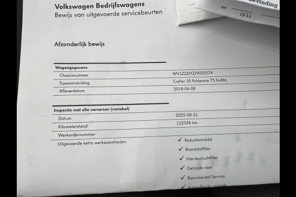 Volkswagen Crafter 35 2.0 TDI L3H3 Sortimo/Nieuwstaat!