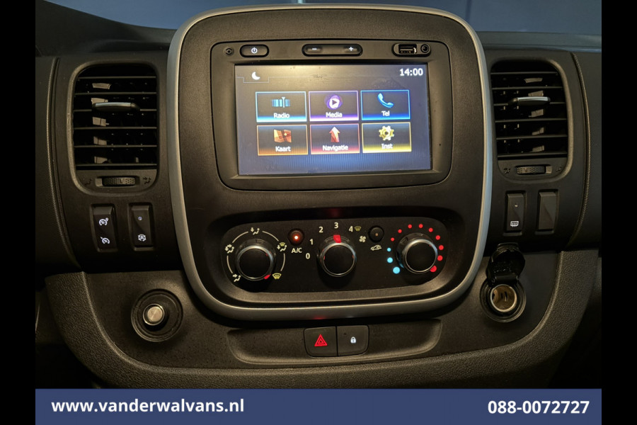 Renault Trafic 2.0 dCi 120pk L1H1 Euro6 Airco | 2x zijdeur | Navigatie | LED | Trekhaak | Cruisecontrol Parkeersensoren, Bijrijdersbank