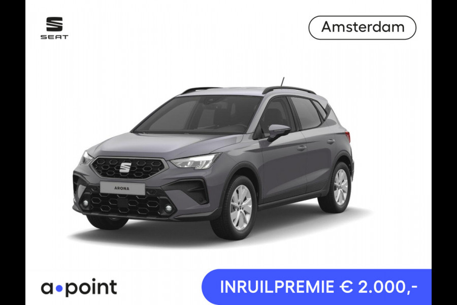 Seat Arona 1.0 EcoTSI Style Business Connect | Premium Lak 'Graphene Grey' | Verwarmbare voorstoelen | Achteruitrijcamera | Sensoren V+A | Vergroot Virtual Cockpit