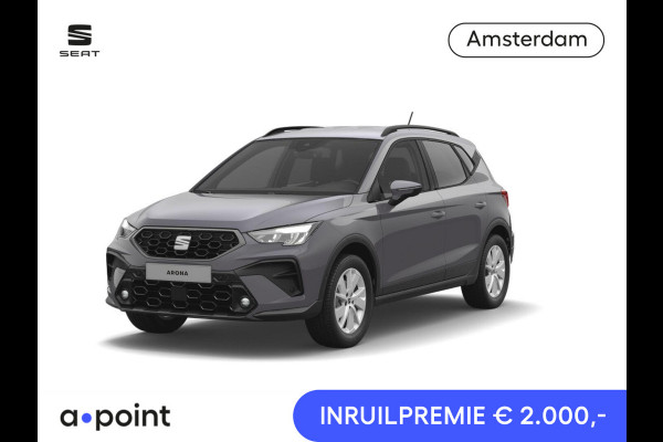 Seat Arona 1.0 EcoTSI Style Business Connect | Premium Lak 'Graphene Grey' | Verwarmbare voorstoelen | Achteruitrijcamera | Sensoren V+A | Vergroot Virtual Cockpit