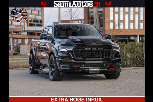 Dodge Ram 1500 Limited Night High Output 540HP 706Nm | Massage + Full Option | De Meest Luxe en Volle Pick-Up in zijn Klasse | Comfortabele Dubbele Cabine met Royale 5 Zitplaatsen | BPM vrij | Nu Leverbaar uit Voorraad | Voorraad Nr 2357 - 5182