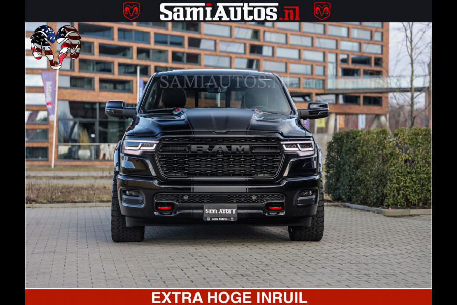 Dodge Ram 1500 Limited Night High Output 540HP 706Nm | Massage + Full Option | De Meest Luxe en Volle Pick-Up in zijn Klasse | Comfortabele Dubbele Cabine met Royale 5 Zitplaatsen | BPM vrij | Nu Leverbaar uit Voorraad | Voorraad Nr 2357 - 5182