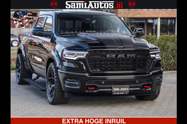Dodge Ram 1500 Limited Night High Output 540HP 706Nm | Massage + Full Option | De Meest Luxe en Volle Pick-Up in zijn Klasse | Comfortabele Dubbele Cabine met Royale 5 Zitplaatsen | BPM vrij | Nu Leverbaar uit Voorraad | Voorraad Nr 2357 - 5182