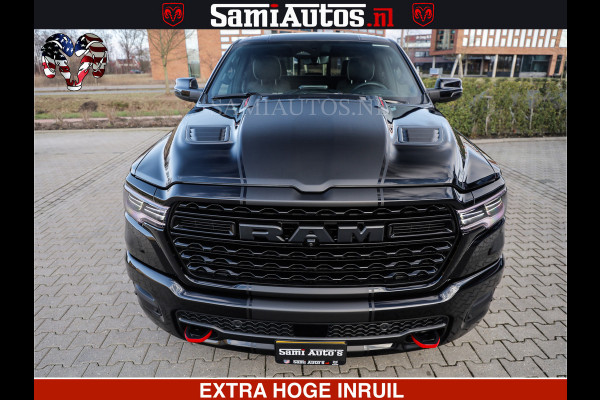 Dodge Ram 1500 Limited Night High Output 540HP 706Nm | Massage + Full Option | De Meest Luxe en Volle Pick-Up in zijn Klasse | Comfortabele Dubbele Cabine met Royale 5 Zitplaatsen | BPM vrij | Nu Leverbaar uit Voorraad | Voorraad Nr 2357 - 5182