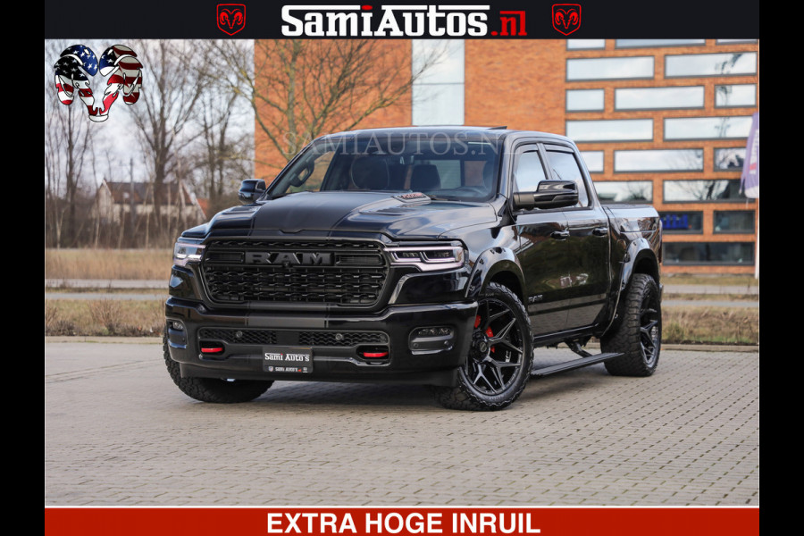 Dodge Ram 1500 Limited Night High Output 540HP 706Nm | Massage + Full Option | De Meest Luxe en Volle Pick-Up in zijn Klasse | Comfortabele Dubbele Cabine met Royale 5 Zitplaatsen | BPM vrij | Nu Leverbaar uit Voorraad | Voorraad Nr 2357 - 5182