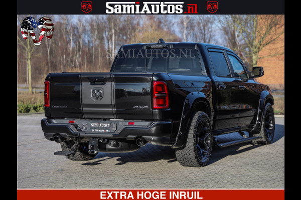 Dodge Ram 1500 Limited Night High Output 540HP 706Nm | Massage + Full Option | De Meest Luxe en Volle Pick-Up in zijn Klasse | Comfortabele Dubbele Cabine met Royale 5 Zitplaatsen | BPM vrij | Nu Leverbaar uit Voorraad | Voorraad Nr 2357 - 5182