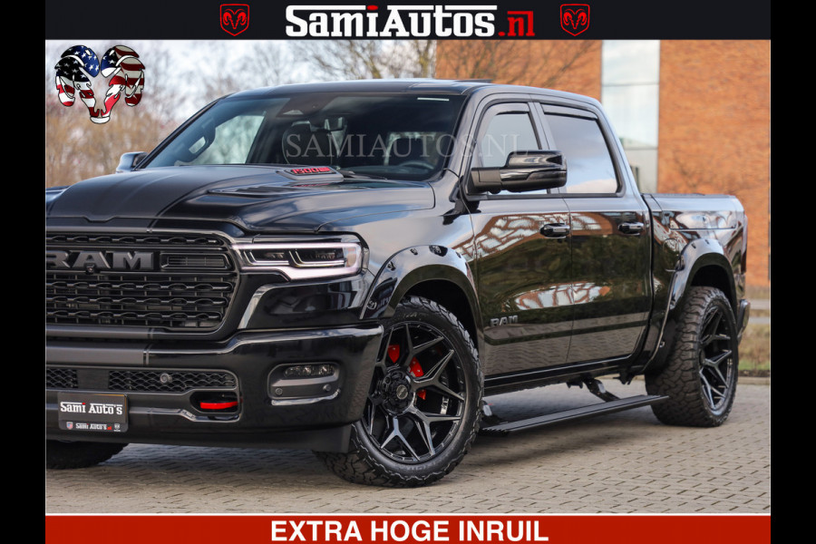 Dodge Ram 1500 Limited Night High Output 540HP 706Nm | Massage + Full Option | De Meest Luxe en Volle Pick-Up in zijn Klasse | Comfortabele Dubbele Cabine met Royale 5 Zitplaatsen | BPM vrij | Nu Leverbaar uit Voorraad | Voorraad Nr 2357 - 5182