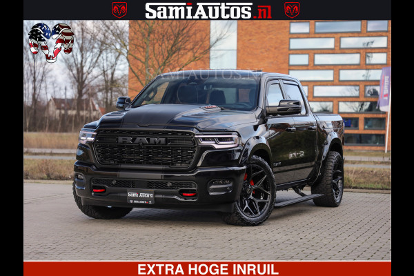 Dodge Ram 1500 Limited Night High Output 540HP 706Nm | Massage + Full Option | De Meest Luxe en Volle Pick-Up in zijn Klasse | Comfortabele Dubbele Cabine met Royale 5 Zitplaatsen | BPM vrij | Nu Leverbaar uit Voorraad | Voorraad Nr 2357 - 5182